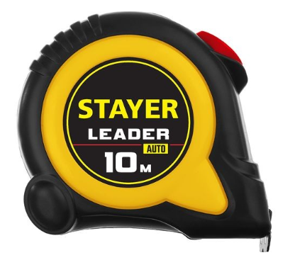 Рулетка STAYER 10 метров автостоп 25 мм