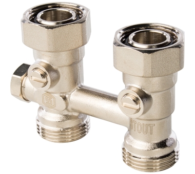 Кран штаны для радиатора прямые 3/4 STOUT