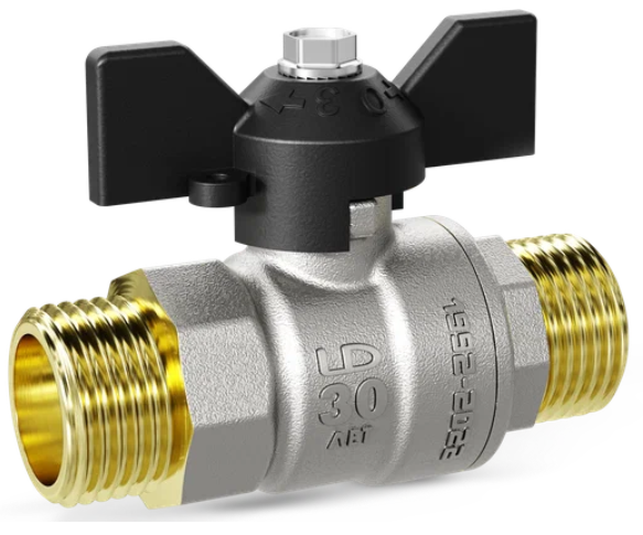 Кран 1/2″ нар./нар. бабочка LD Pride для воды