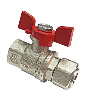 Кран с накидной гайкой Valfex 1/2 ПРЕМИУМ Никель