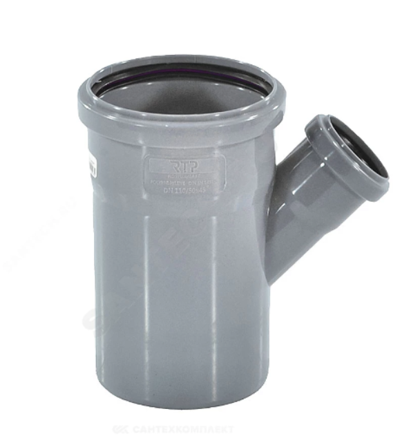 ПВХ Тройник 110х50х45 Серый