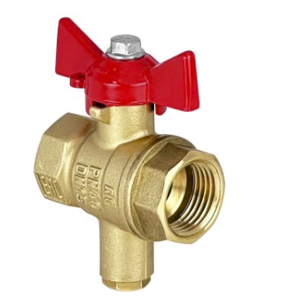 Кран 1/2 внут/внут б-ка для подключения датчика температуры VALFEX