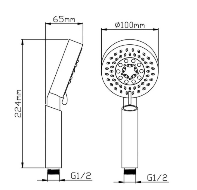 Лейка для душа 3 режима POTATO P23