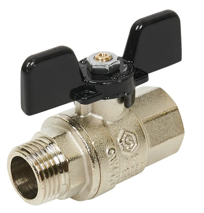 Кран 1/2" внут./нар. бабочка STOUT для воды