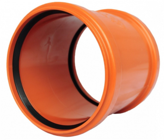 Муфта ПВХ 110 рыжая ХЕМКОР