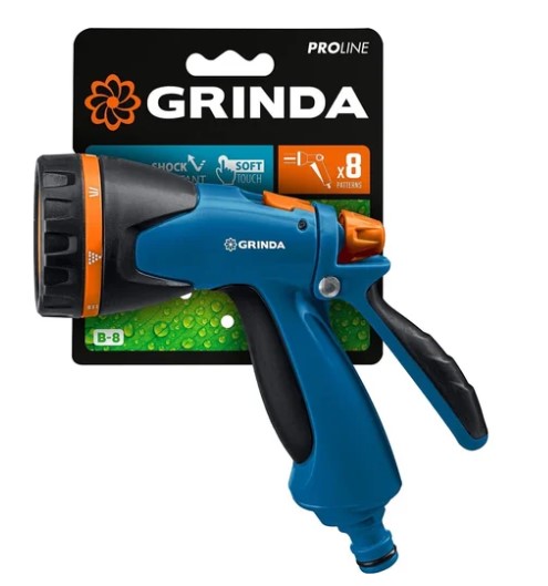 Пистолет поливочный GRINDA В-8, 8 режимов 429110