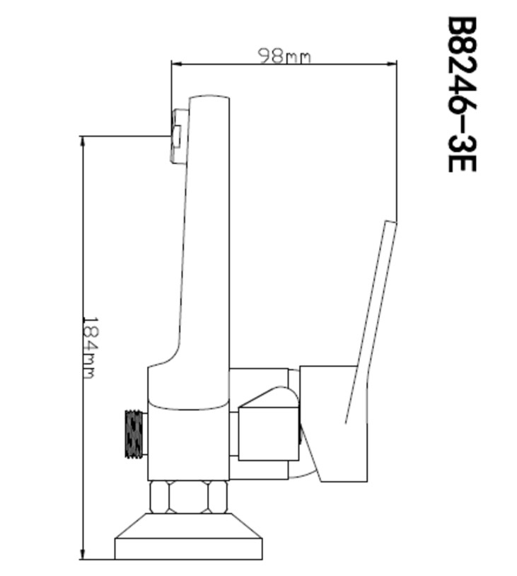Смеситель для ванны В8246-3Е