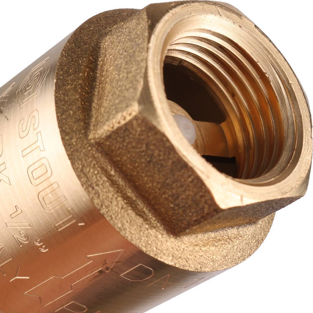 Обратный клапан 1/2 г/г STOUT пластиковая сердцевина