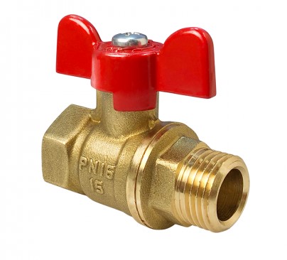 Кран 1/2" внут./нар. б-ка LD VALFLEX никель