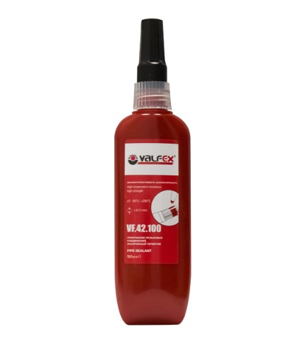 Паста герметик Анаэробный 100 мл Красный тюбик Valfex
