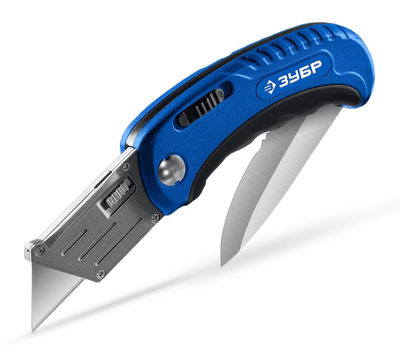 Нож Зубр Компакт-2А24 технический универсал складной 2-в-1 (09227)