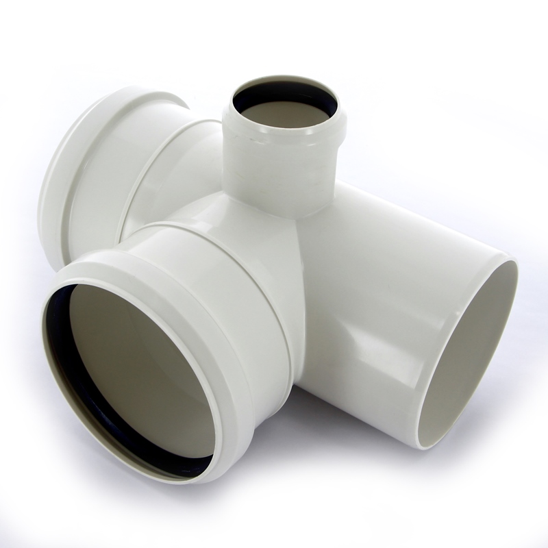 ПВХ Крестовина двухплоскостная 110х110х50х90 Sinikon правая