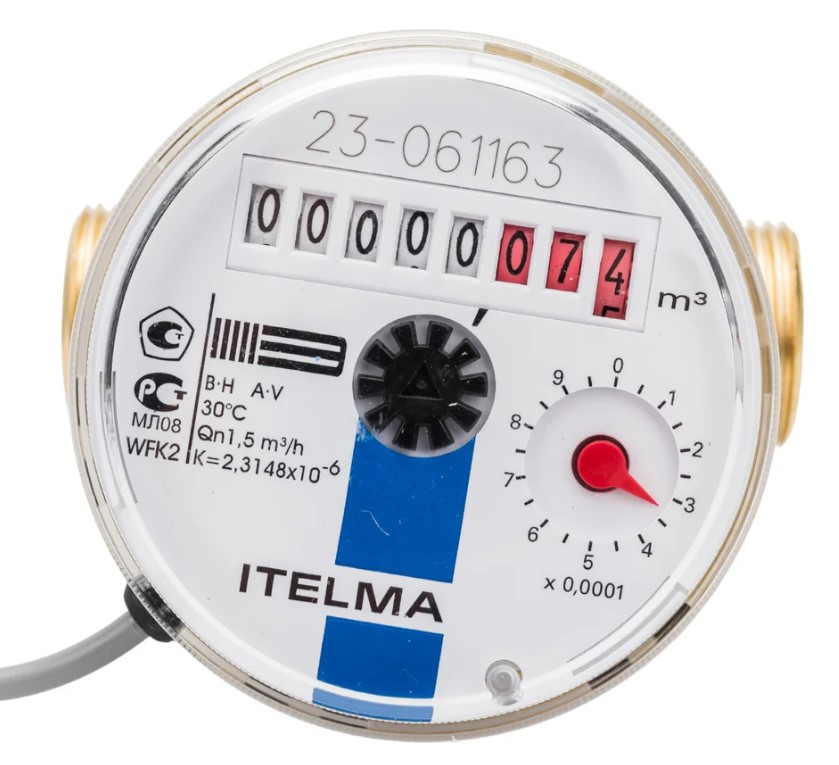 Счётчик 3/4 ИТЕЛМА для холодной воды с импульсным выходом WFK24