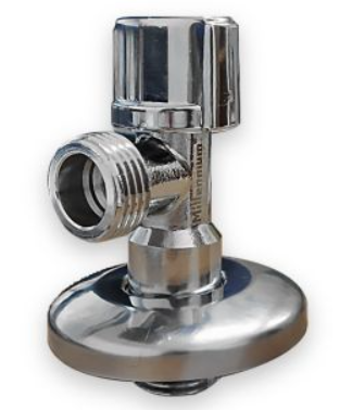 Кран угловой 1/2х1/2 ш/ш с отражателем