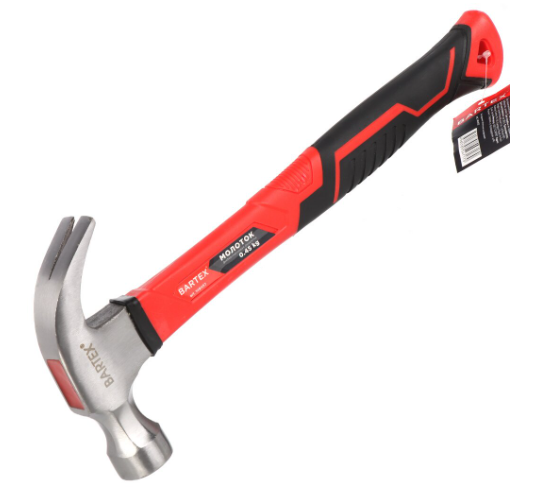 Молоток 450 гр фиберглас гвоздодер с магнитом