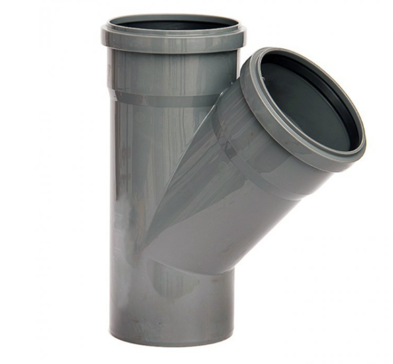 ПВХ Тройник 110х45 Серый