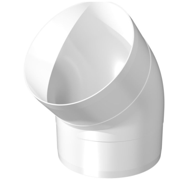 Колено 12,5ККП 45 D125х45 пластик