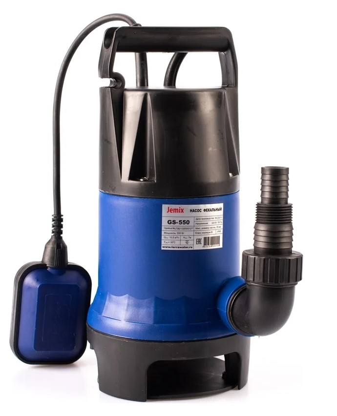 Насос фекальный JEMIX ФН-175-7 (7м) 12,5 куб/час  35 мм