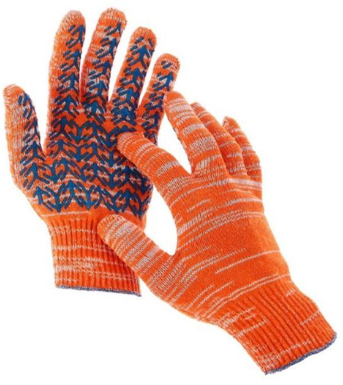 Перчатки Х/Б Рыжие зимние