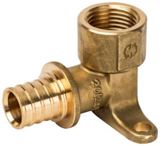 Угол настенный с креплением Stout 20х1/2 аксиальный