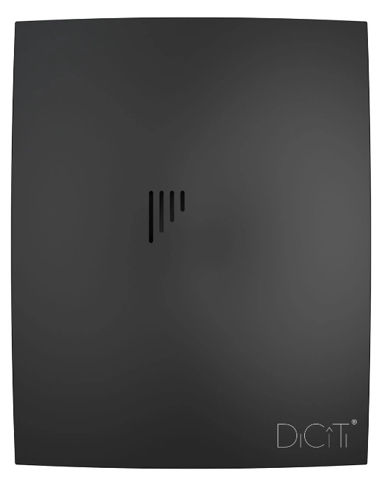 Вентилятор накладной Чёрный матовый обратный клапан D100 DICITI BREEZE 4C