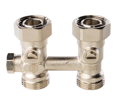 Кран штаны для радиатора прямые 3/4 STOUT