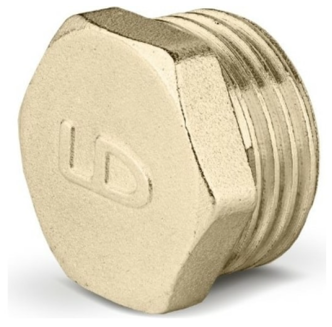 Заглушка 1 наружная бортом латунь