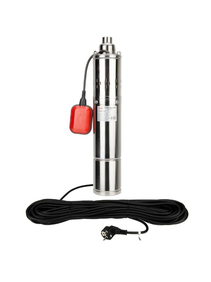 Насос Jemix (Джемикс) винтовой с поплавком 4 дюйма (каб 25м) 370Вт ВН-4-106-32П