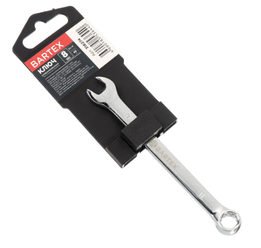 Ключ комбинированный Бартекс 8 мм сталь