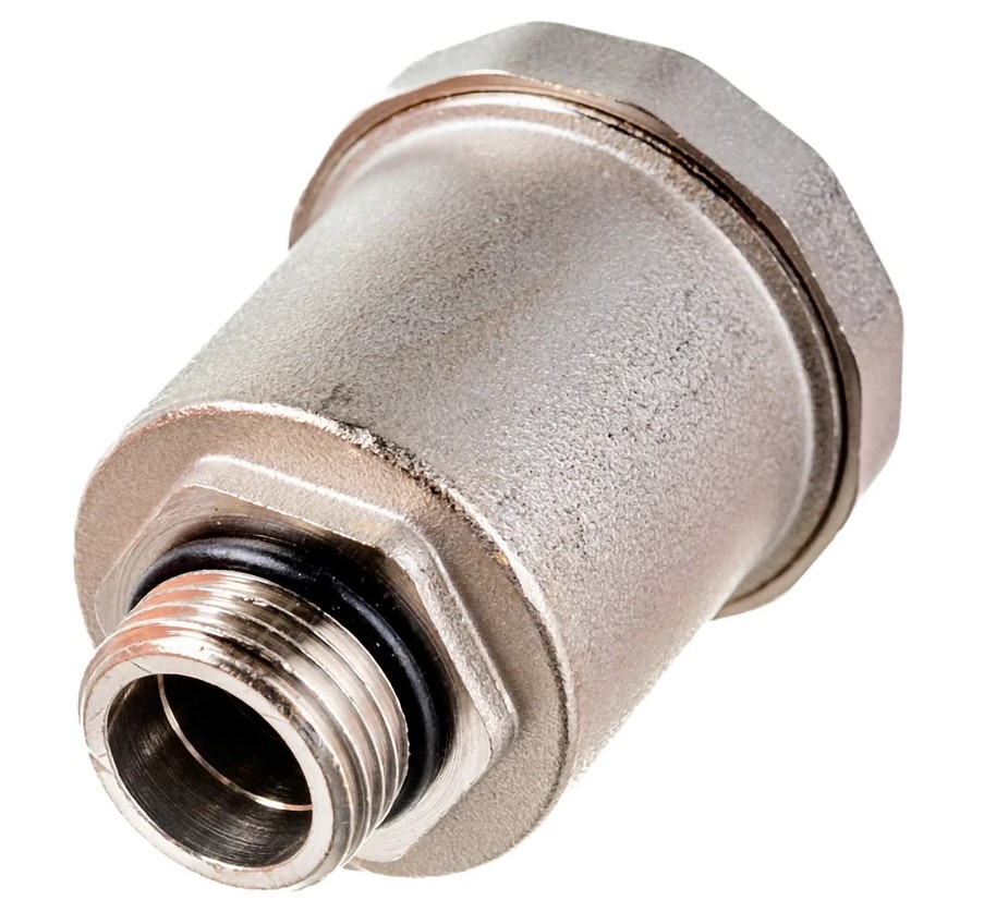 Воздухоотводчик автоматический вертикальный выпуск наружная резьба 1/2 никель SVS-1011-000015 STOUT 