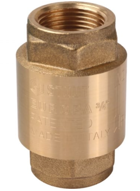 Обратный клапан 3/4 пружинный Stout с металлическим седлом