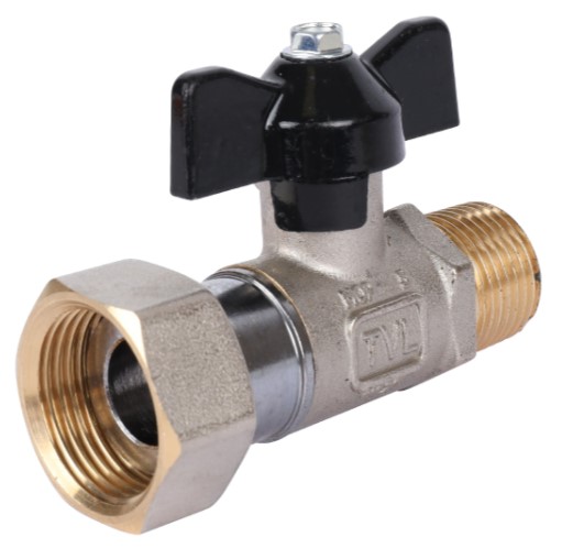 Кран 1/2х3/4 накидная гайка вн/нар STOUT бабочка латунь