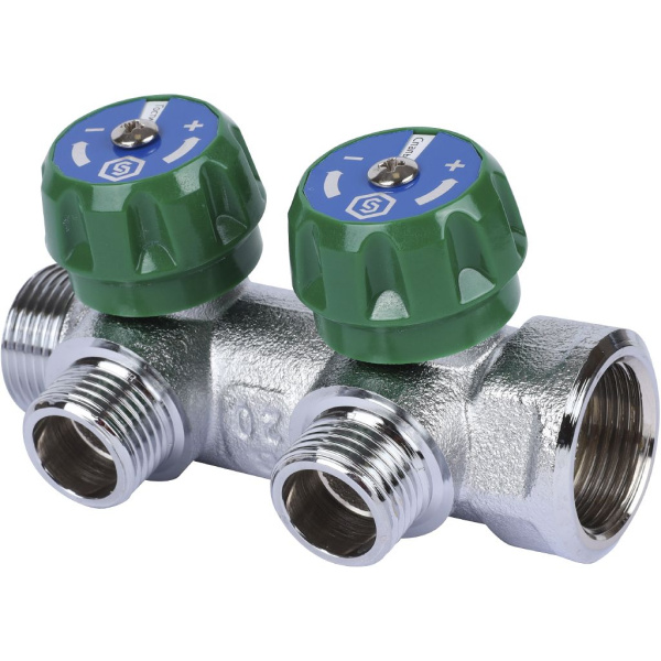 Stout Коллектор регулирующий 3/4 2 выхода плоское уплотнение SMB-6849-341204