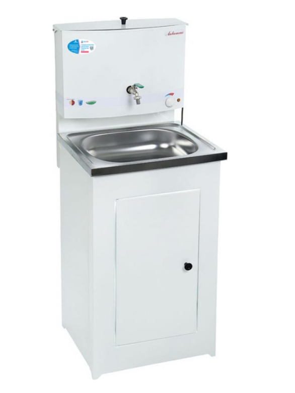 Умывальник (бак антикор) с ЭВН+мойка белый