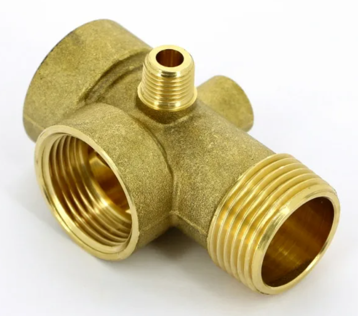 Штуцер пятерник для насоса резьба 1, 1/4, 70 мм латунь