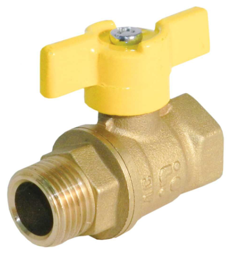 Кран для газа 1 г/ш бабочка