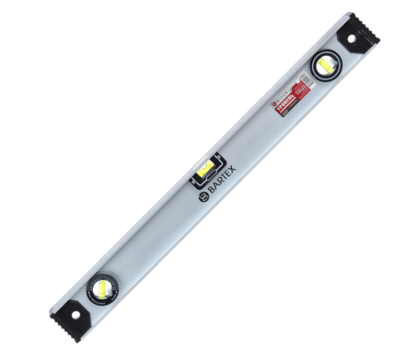 Уровень алюминий 600 мм 2 глазка +1 поворотный Бартекс