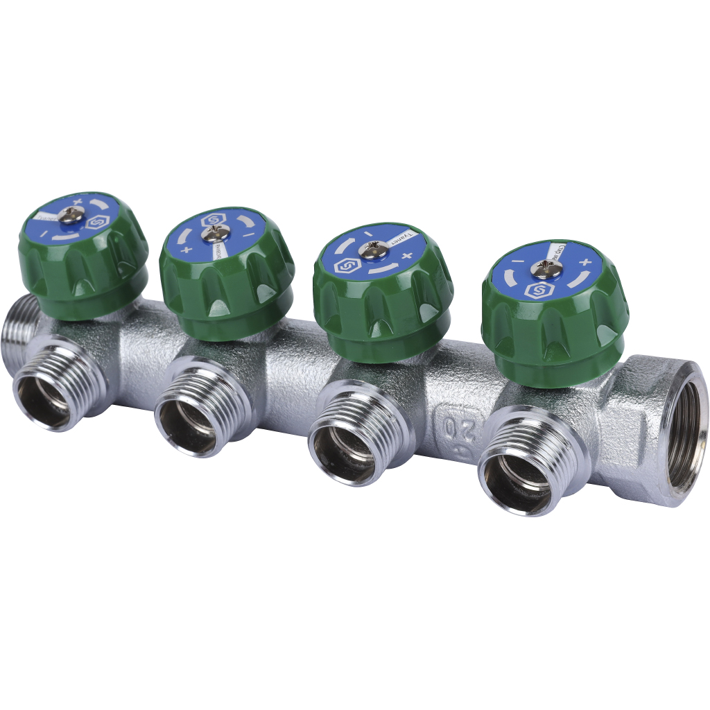 Коллектор Stout 1 на 4 выхода плоское уплотнение